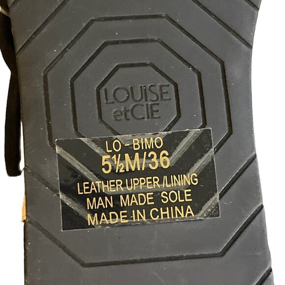 Louise et Cie LO Bimo Black Strappy Platform Sandals Size 5.5 - Picture 5 of 11